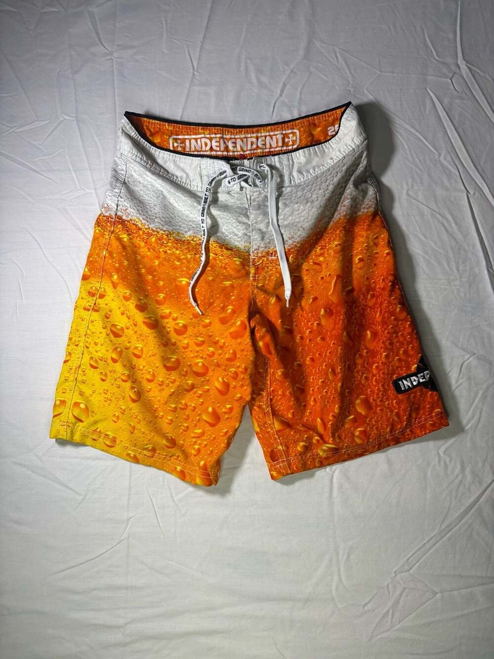 Independent 'Built to Grind' Beer Print Board Shorts
